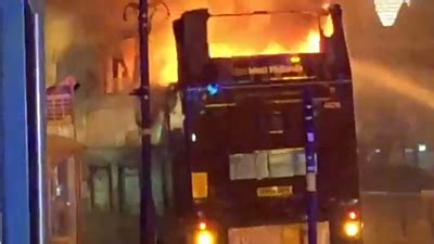 bus set on fire birmingham